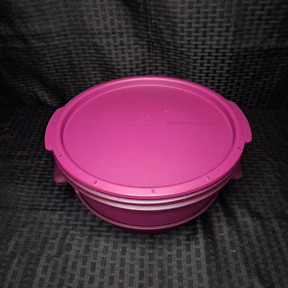 Tupperware Heavy Duty Smart Steamer Microwave Multi Cooker 4- Piece Set Amethyst